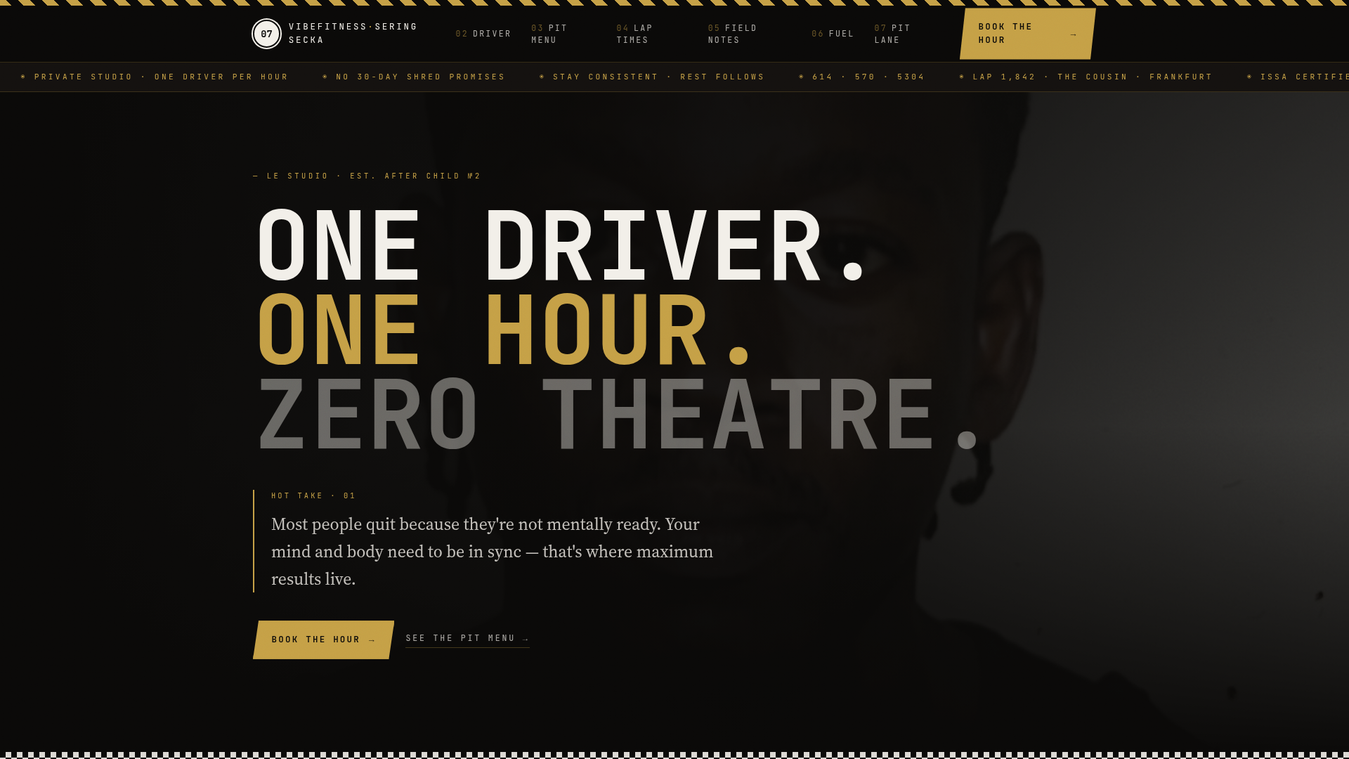 Sering Secka's personal training website